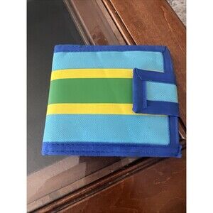 Melissa & Doug Kids Green Blue Yellow Striped Pretend To Spend Wallet One Size